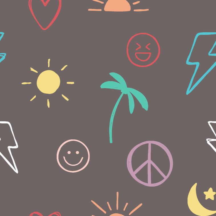 Full Zipper Sunsuit - Sidewalk Chalk