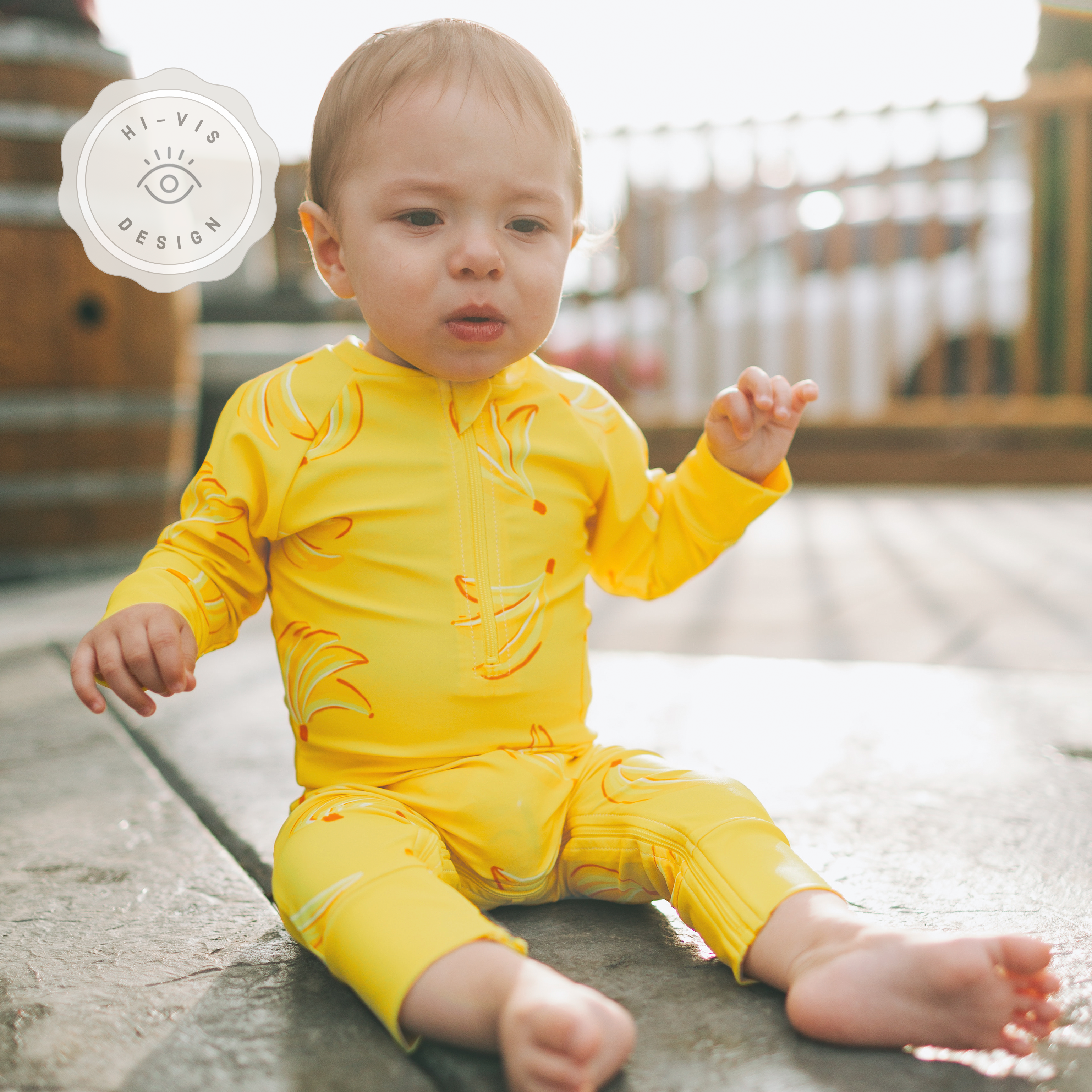 DEFECT - Full Length Zip Sunsuit - Banan-za