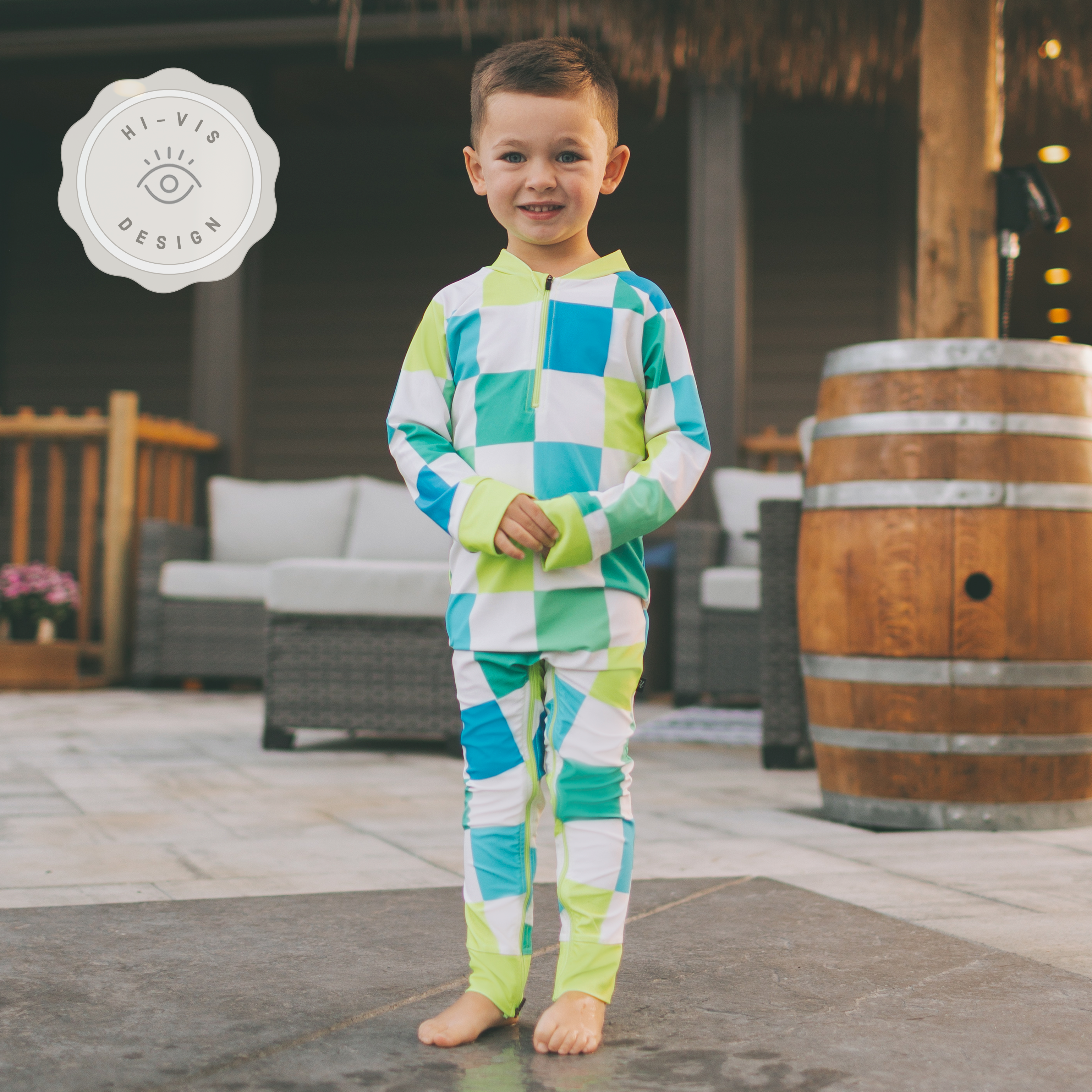 DEFECT - Full Length Zip Sunsuit - Block Party