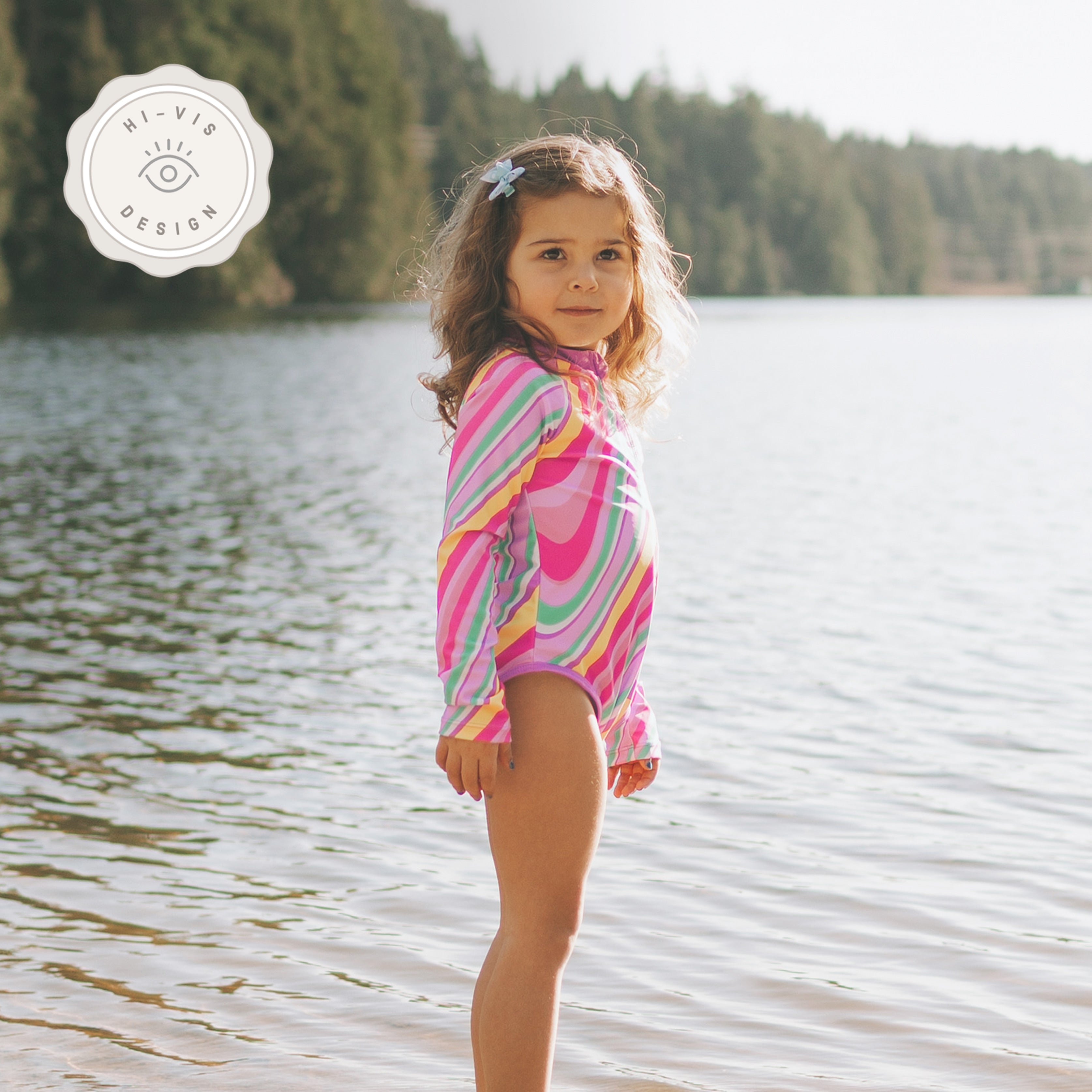 Long Sleeved Bodysuit - Swirl Power