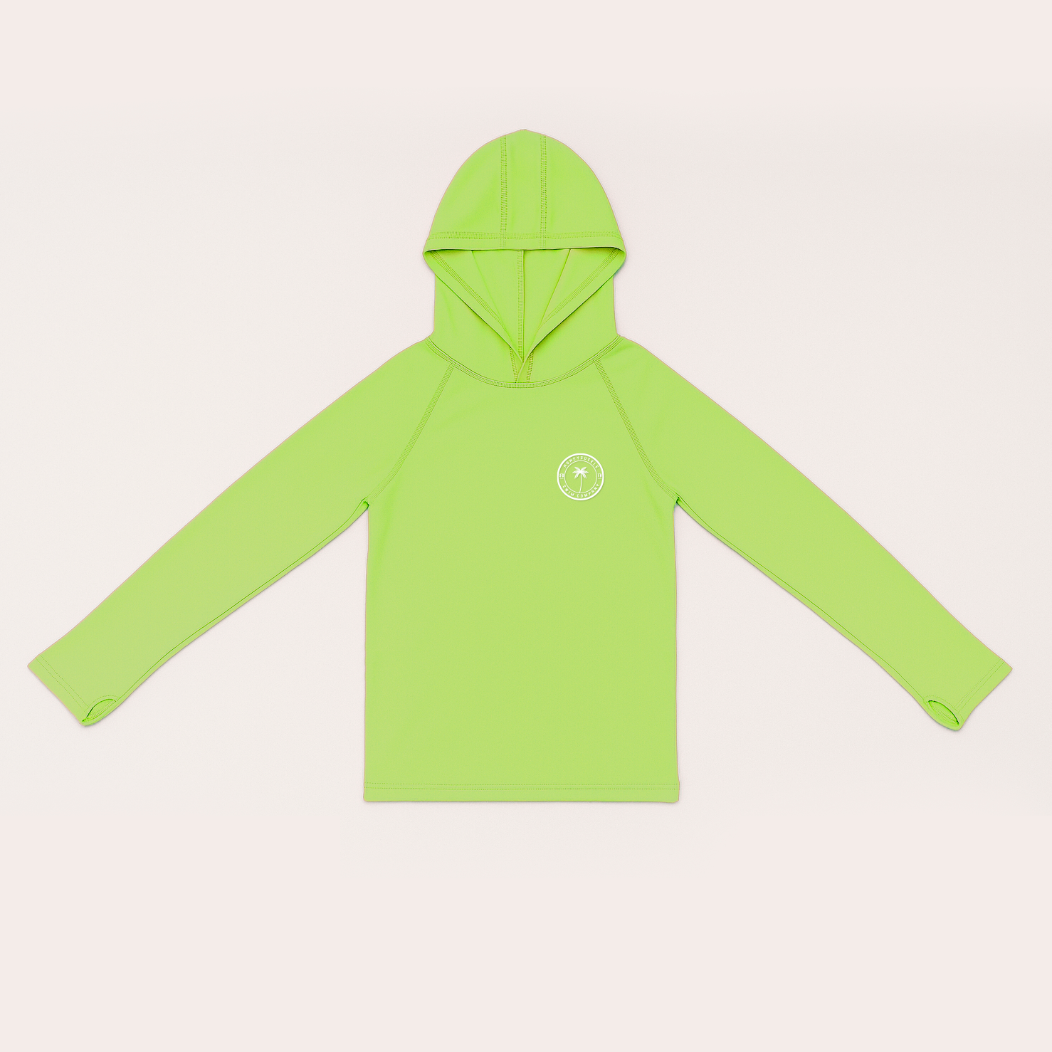 DEFECT - Adult Hooded Rashguard Shirt - Lime Green