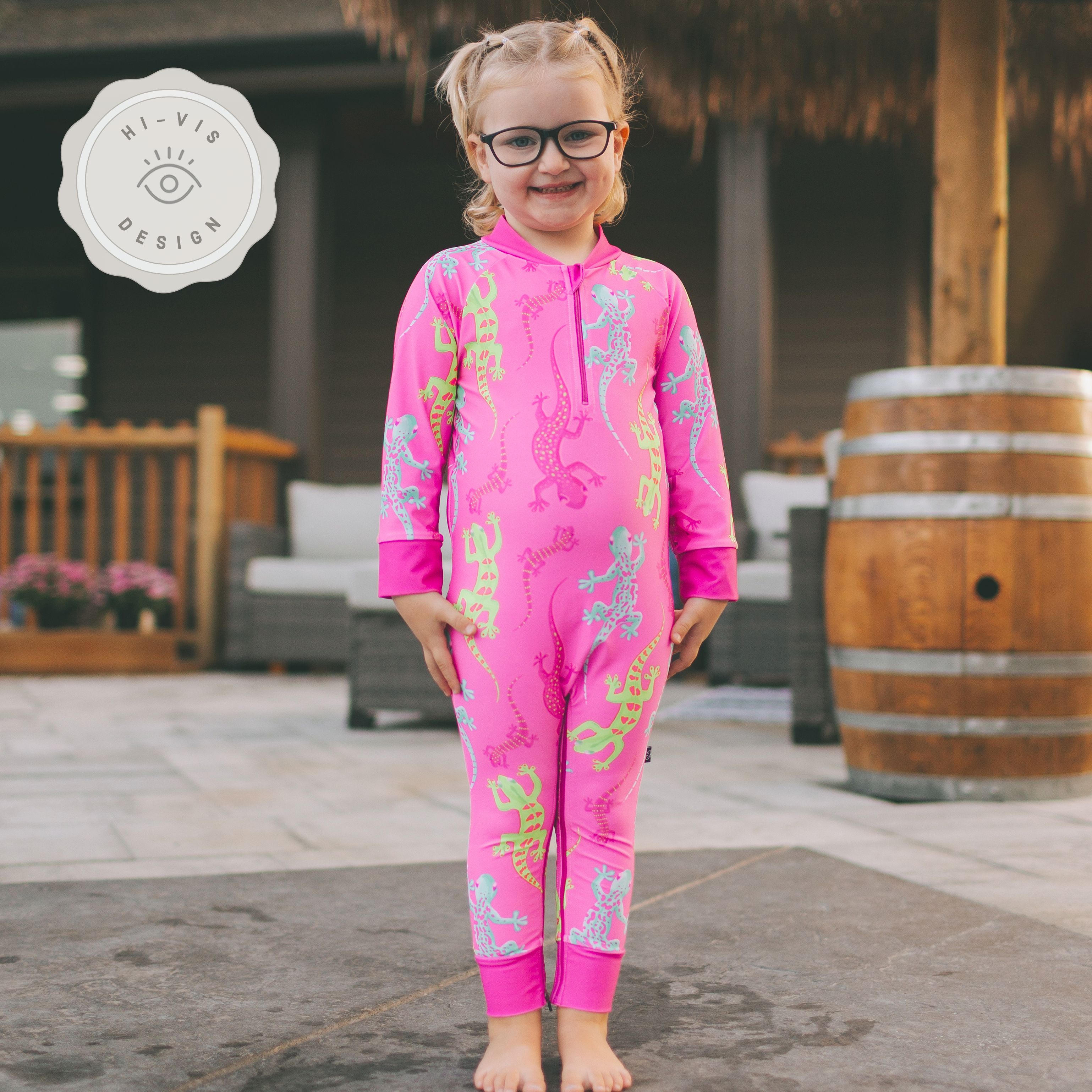 DEFECT - Full Length Zip Sunsuit - Geckglow