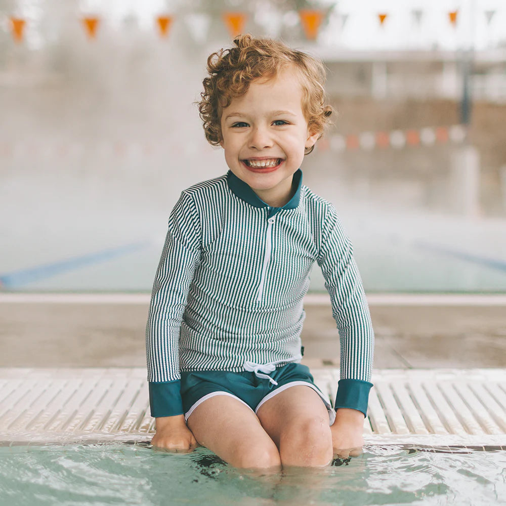 DEFECT - Rashguard Shirt - Navy Seersucker