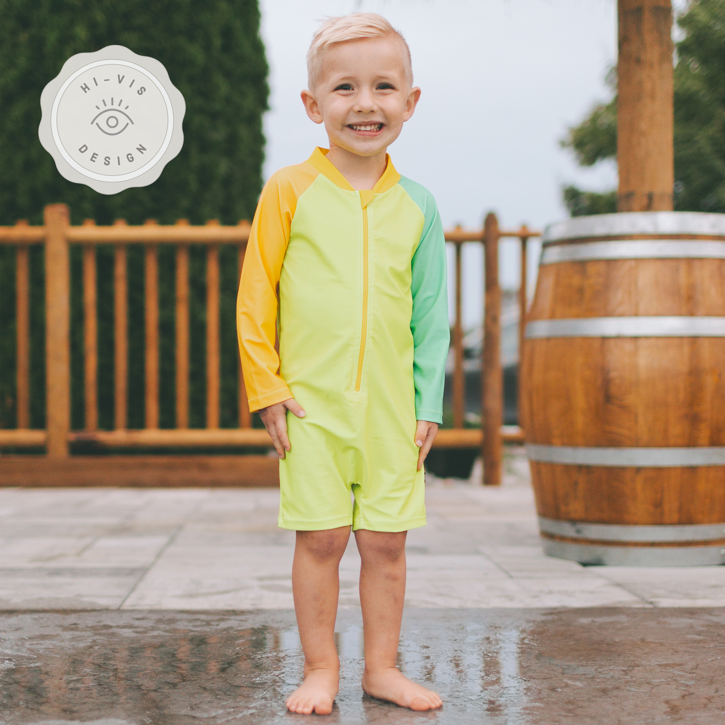 DEFECT - Shorty Sunsuit - Lime Light