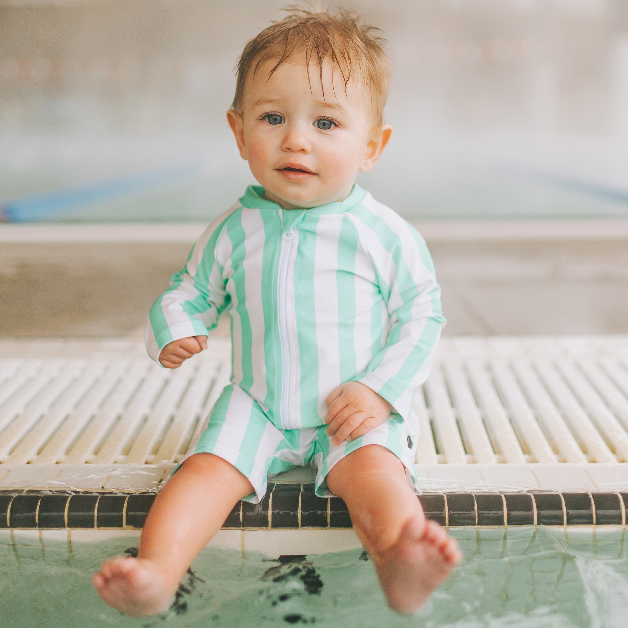 DEFECT - Shorty Sunsuit -Cabana Stripe