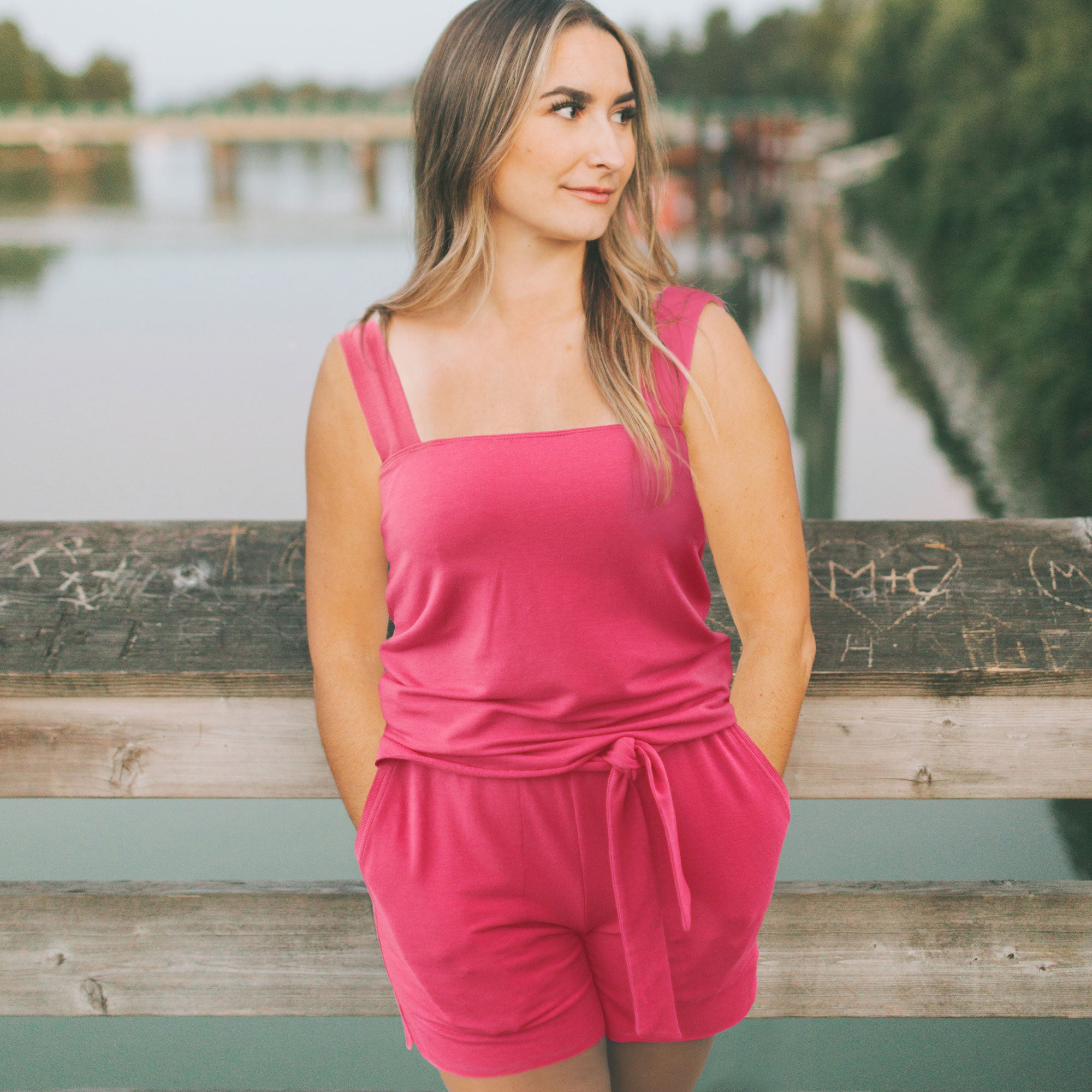 Hum X Honey - Women's Tank - Hot Pink