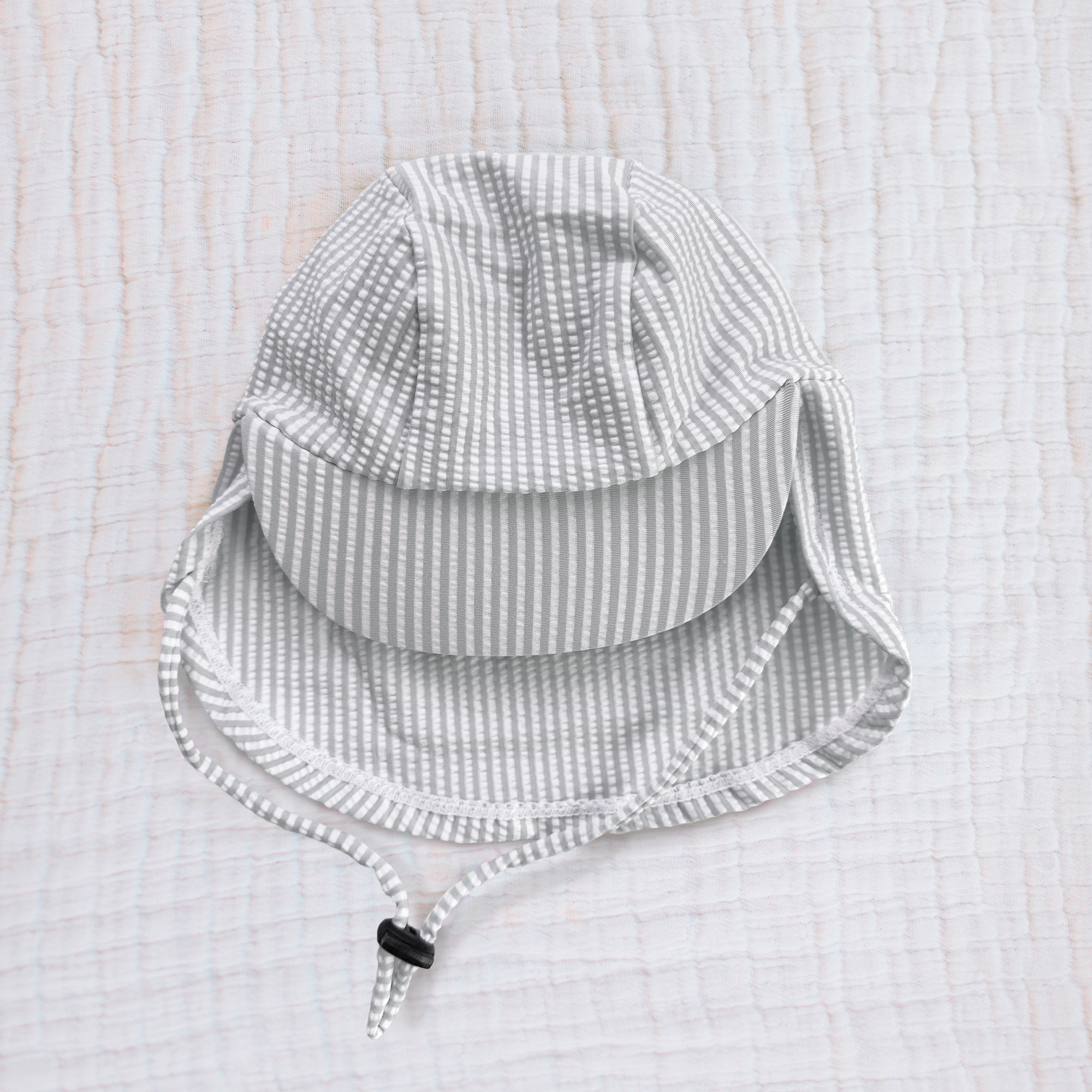 Stretch Sunhat Gray Seersucker - LEFTOVERS FINAL SALE
