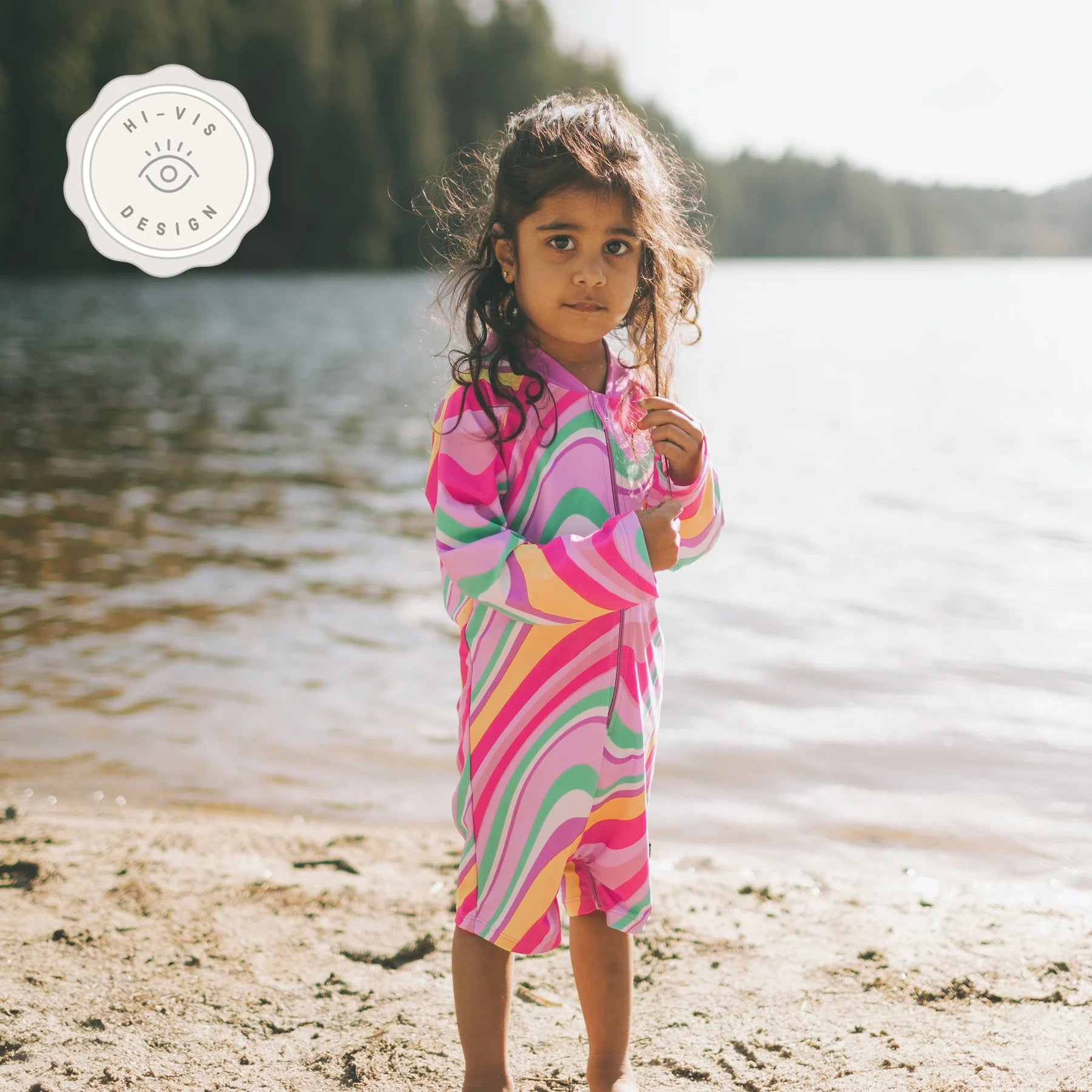 DEFECT - Shorty Sunsuit -Swirl Power