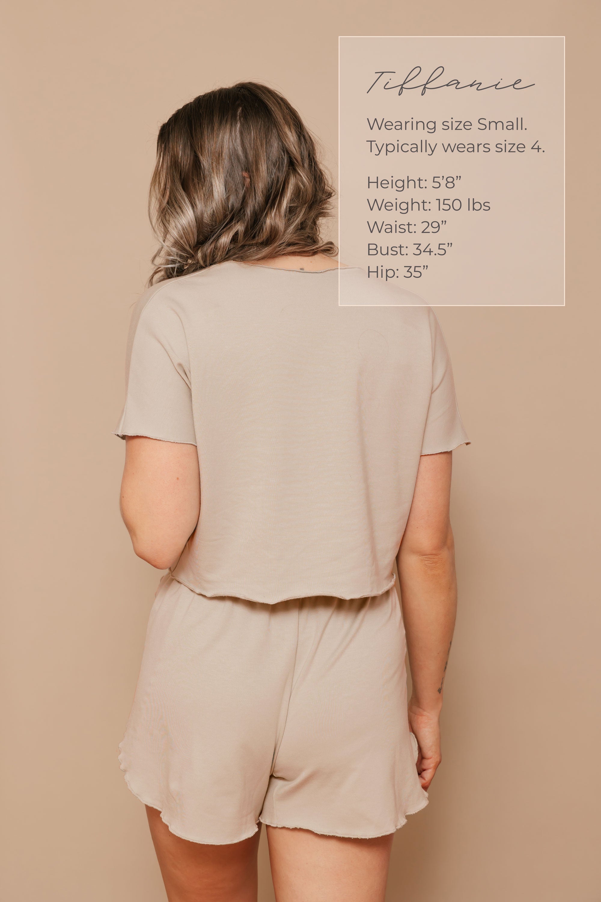SAMPLE SET - HUM X HONEYSUCKLE Twist Top & Short set - Fawn