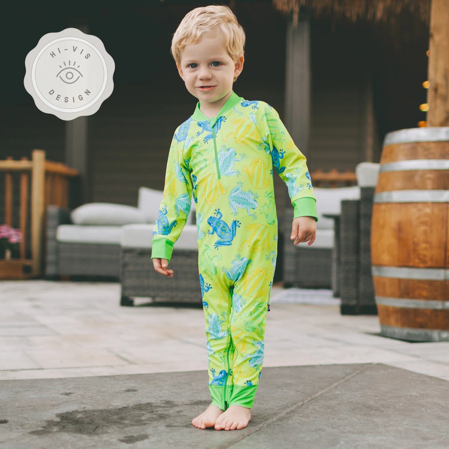 DEFECT - Full Length Zip Sunsuit - Toadally Bright