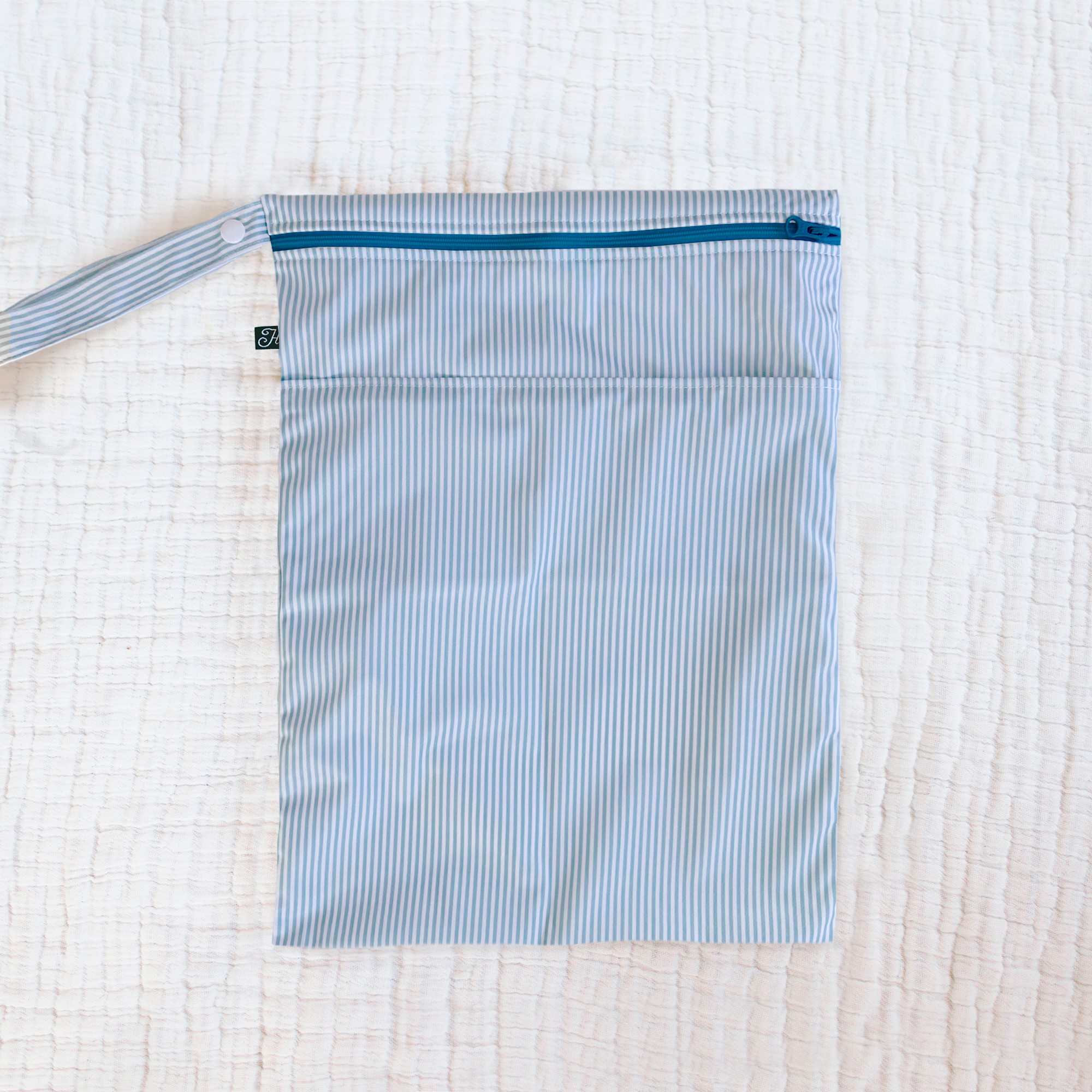 Wet Bag - Faux Seersucker Light Blue