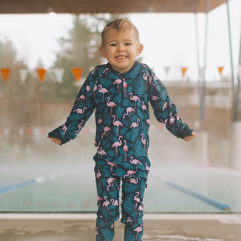 DEFECT - Full Zipper Sunsuit - Flamingoals