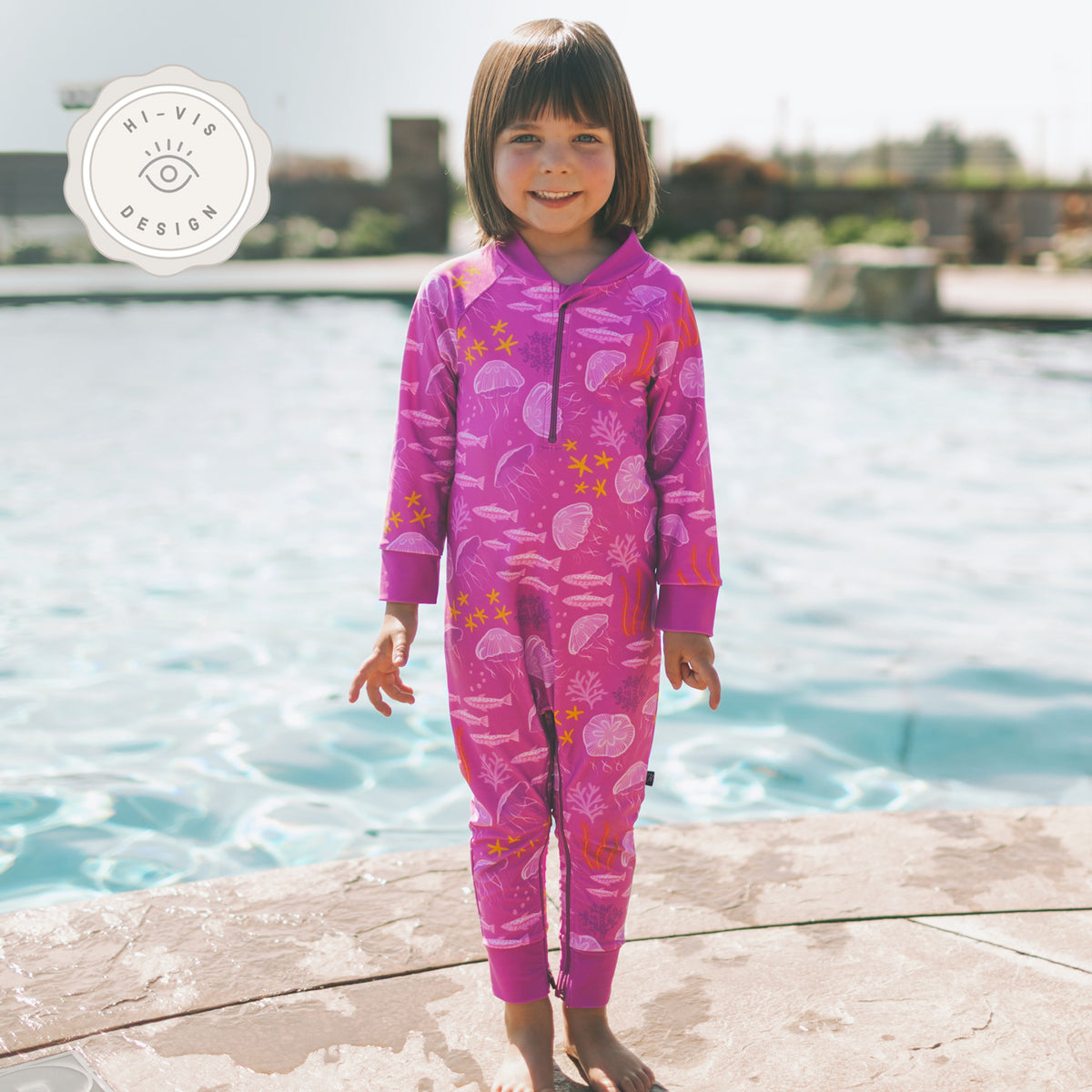 Full Zipper Sunsuit - Reef-reshing