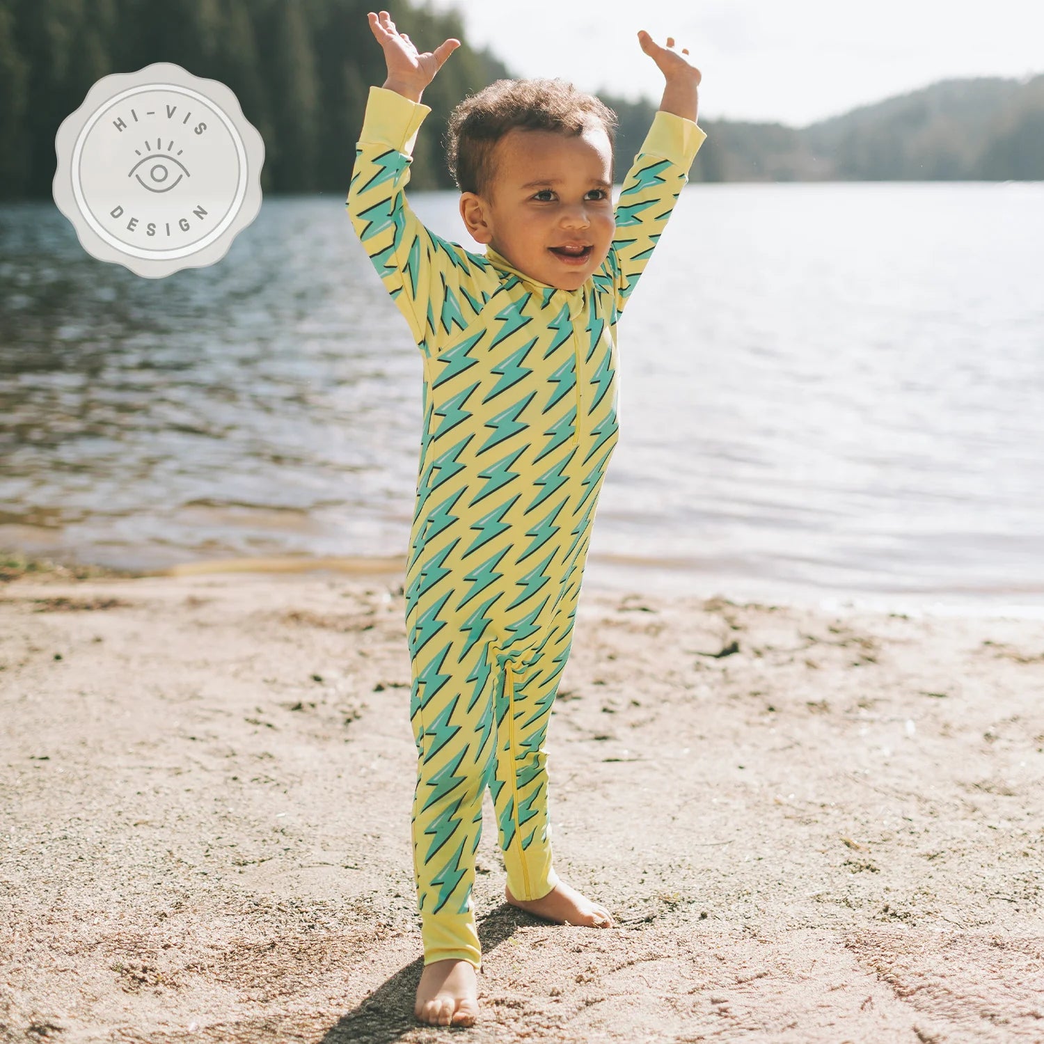 DEFECT - Full Zipper Sunsuit - Electri-cute