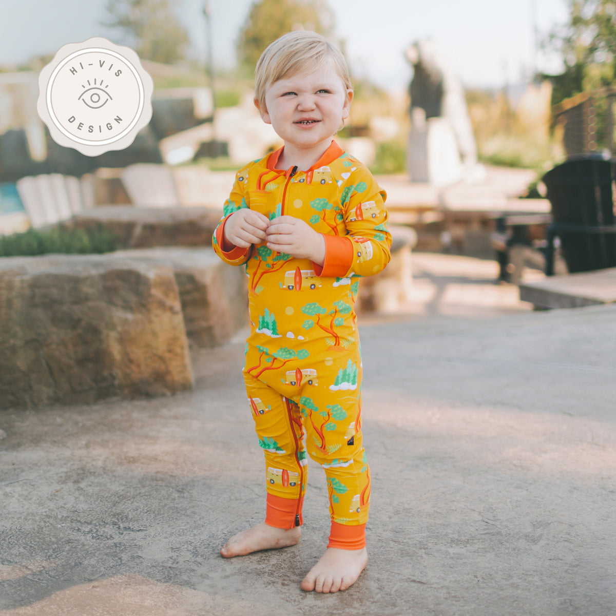Full Zipper Sunsuit - Vantastic Vibes