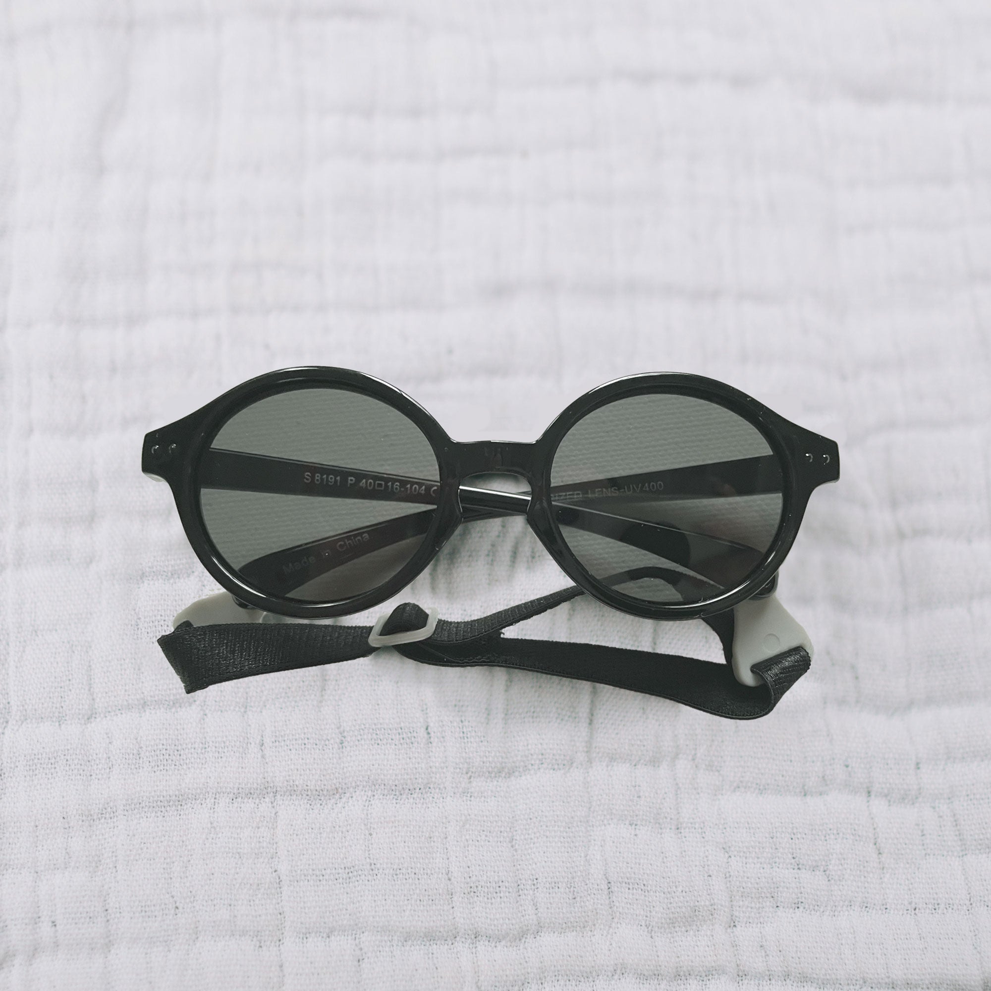 Sunglasses - Round Black 6-36M